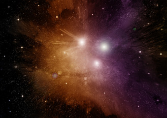 galaxy in a free space