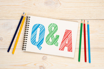 Q&A, questions and answers concept