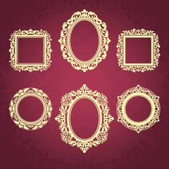 Variety of vintage frames