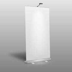 Blank roll up banner