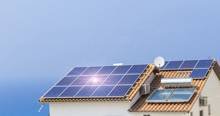 solar panels, sun, electricity