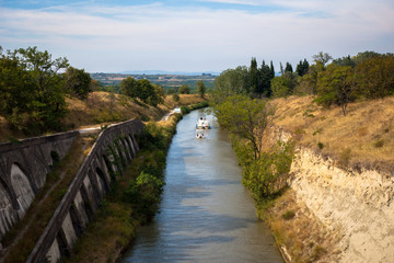 Fototapeta premium Péniche sur le Canal du Midi