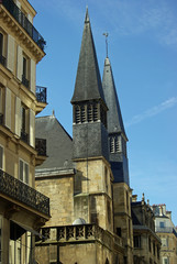 Clochers de l'église Saint-Leu-Saint-Gilles à Paris, France