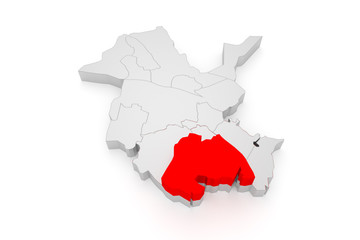 Süd, Potsdam Bezirke 3D