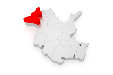 Uetz-Paaren, Potsdam Bezirke 3D