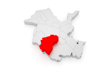 Westliche Vorstadt, Potsdam Bezirke 3D