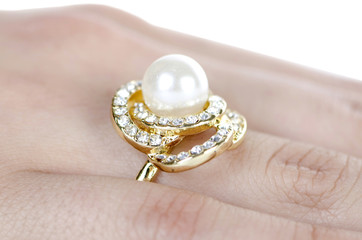 Jewellery ring worn on the finger