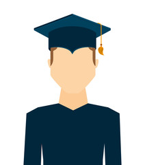man graduation graduated icon