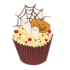 ハロウィンのカップケーキ