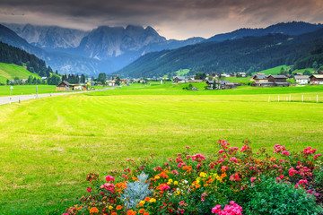 Fototapeta na wymiar Stunning summer landscape with high mountains,Gosau,Austria,Europe