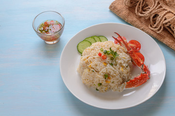 a plate of fried rice, a staple street food commonly found in Asian countries
