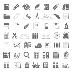 Black Icons - School Supplies