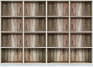 Wooden bookshelf
