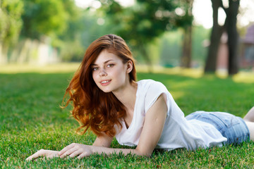 Girl on the grass