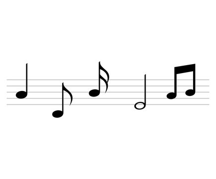 notes music sheet pattern icon