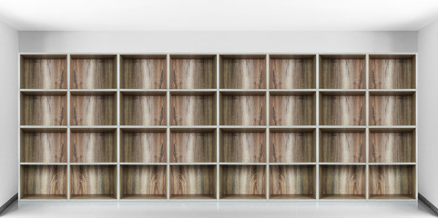 Wooden bookshelf
