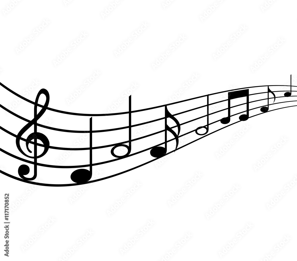 Poster notes music sheet pattern icon