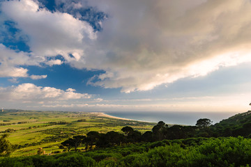 Great view over Tarifa, Strait of Gibraltar, Spain