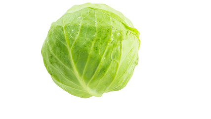 fresh cabbage on white background