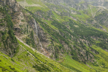 Fototapeta na wymiar Alpine river flowing from Mountains