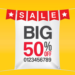 Vector illustration of Big Sale poster design.