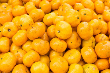 oranges on market stall
