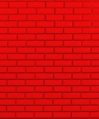 Plakat Red Ceramic tile brick wall texture