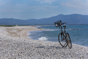 Obraz premium Bicycle on the coast.