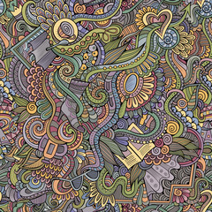 Seamless pattern with female fashion things background