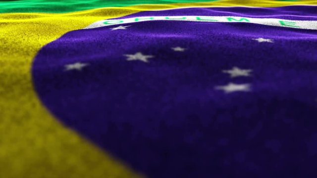 BRAZIL Flag, Textile Carpet Background, Still Camera, Loop, 4k
