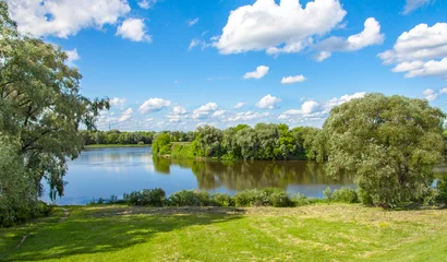  View of the lake from the hill, summer landscape, Kolomna, Russia © nymph22