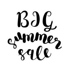 Fototapeta premium Big summer sale. Brush lettering.