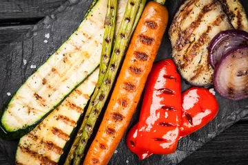 Photo sur Plexiglas Légumes Assortment of grilled vegetables