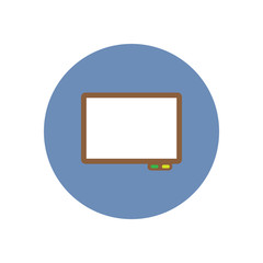 stylish icon in circle Business interactive whiteboard 