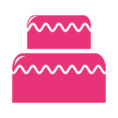 delicious cake silhouette icon