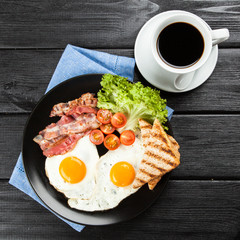 Traditional breakfast on a plate