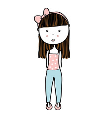 beautiful girl drawn icon