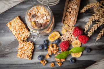 Muesli with berries