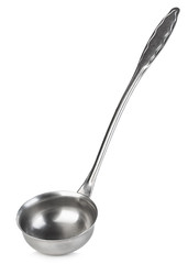 Soup ladle close-up isolated on white background. © yvdavid