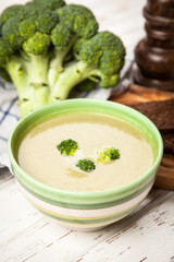 Bowl of broccoli soup
