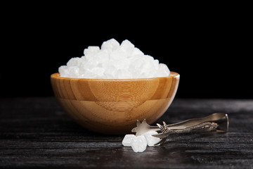 Fototapeta na wymiar White sugar in a bowl