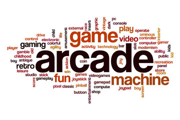 Arcade word cloud concept