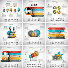 Obraz premium 9 in 1 Infographics Bundle