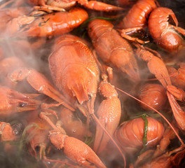 crayfish cooked on fire