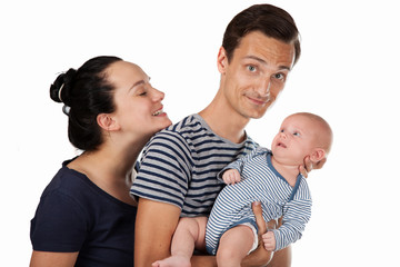 Young family of three