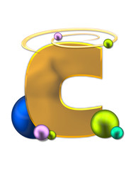 Alphabet Glowing Planets C