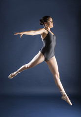 Fototapeta na wymiar ballet dancer and Gymnast