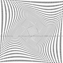 Moire pattern, op art background. Hypnotic backdrop with geometr