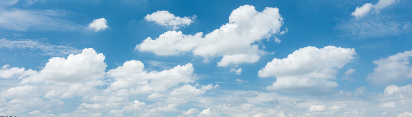 Naklejka na ściany i meble Panorama blue sky with clouds