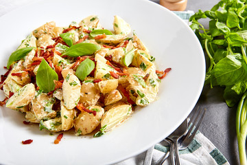 Potato salad with yoghurt dressing